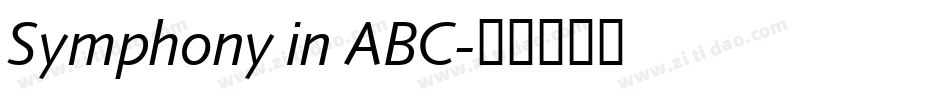 Symphony in ABC字体转换